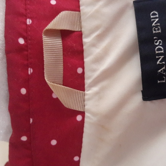 Lands End button front pink polka dot rain jacket/Trench SizeXS - Picture 14 of 14